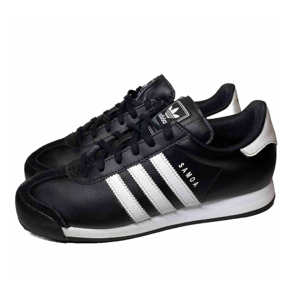 Adidas Samoa Big Kids Shoes Boy’s/Men’s 6.5 Black/White Logo Sneakers - G20687